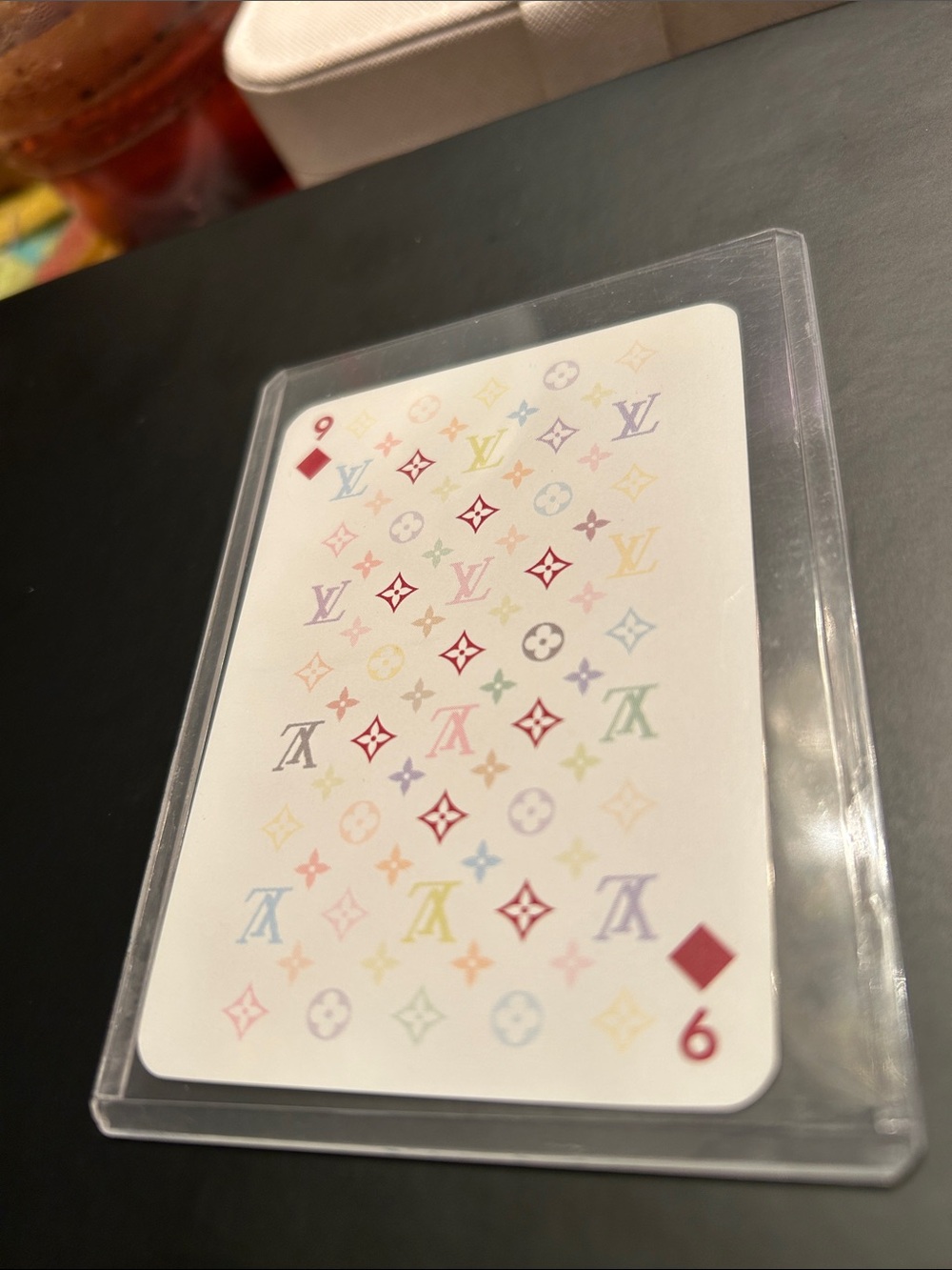 Louis Vuitton Murakami Monogram Playing Card - Number Nine of Diamonds